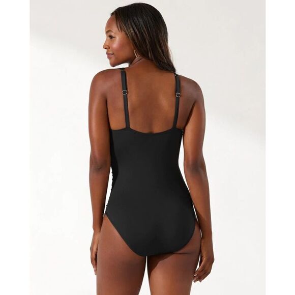 New. Tommy Bahama black tummy control swimsuit. Normally $149. Size 4 - Picture 6 of 10